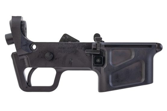 AR-15 lower receiver, compatible with 870 shotgun stocks.